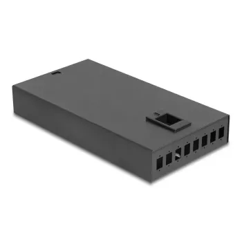 Netzwerkkabel DeLOCK Glasfaser-Desktop-Abschlussbox 8 Port SC Simplex Schwarz