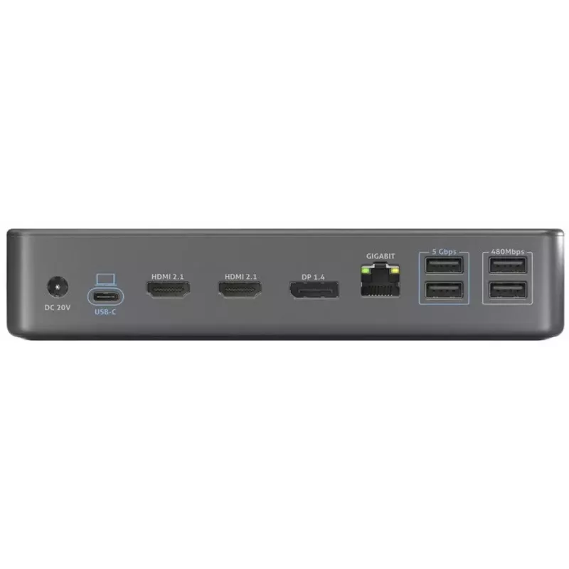 Laptop-Dock PureLink VL-D220 Kabelgebunden USB 3.2 Gen 2 Type-C Grau
