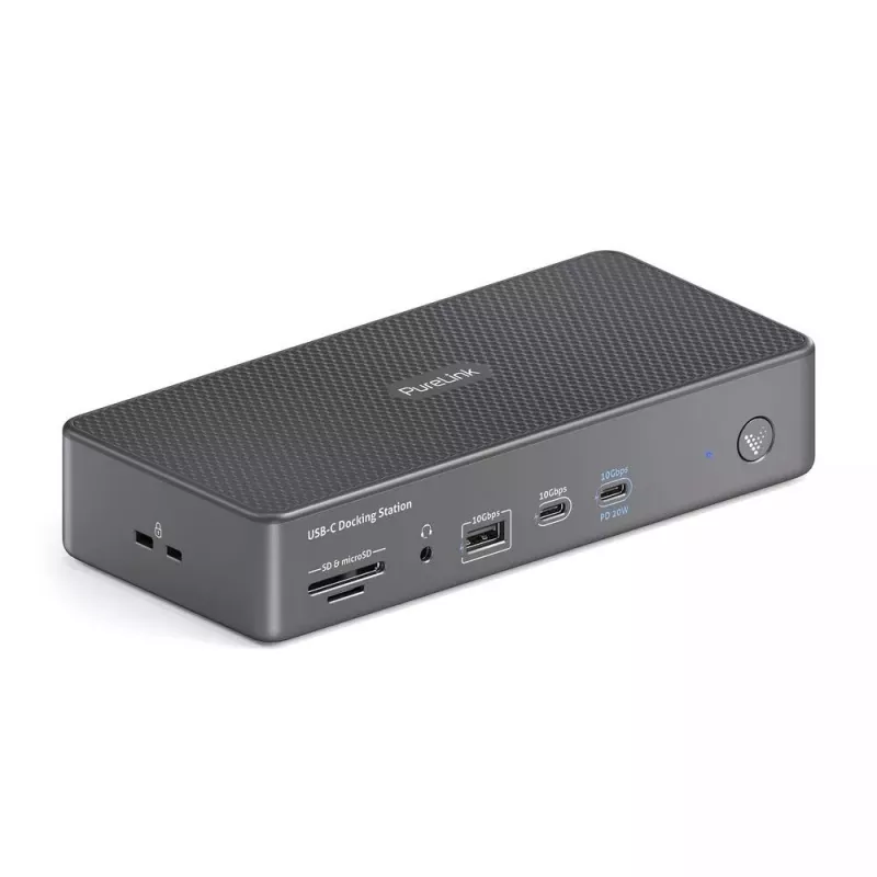 Laptop-Dock PureLink VL-D220 Kabelgebunden USB 3.2 Gen 2 Type-C Grau