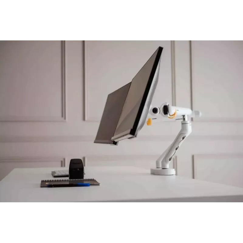 Tischhalterung BakkerElkhuizen BE Flexible Dual 88,9 cm Weiß Klemmbefestigung 20 kg