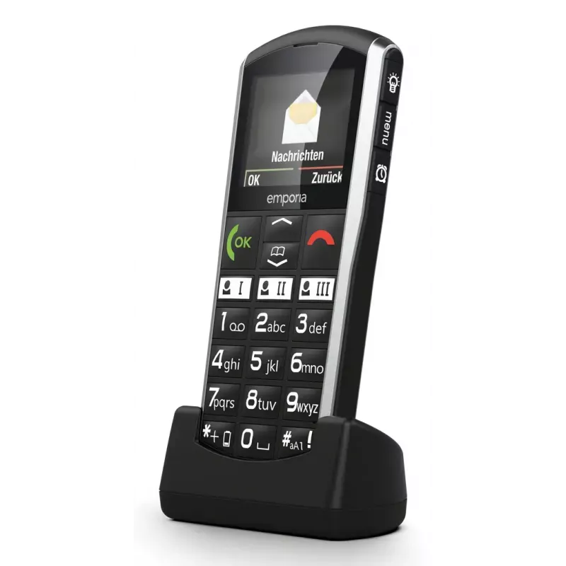Smartphone Emporia SIMPLICITY-LTE 5,08 cm (2 Zoll) 1200 mAh Schwarz, Silber