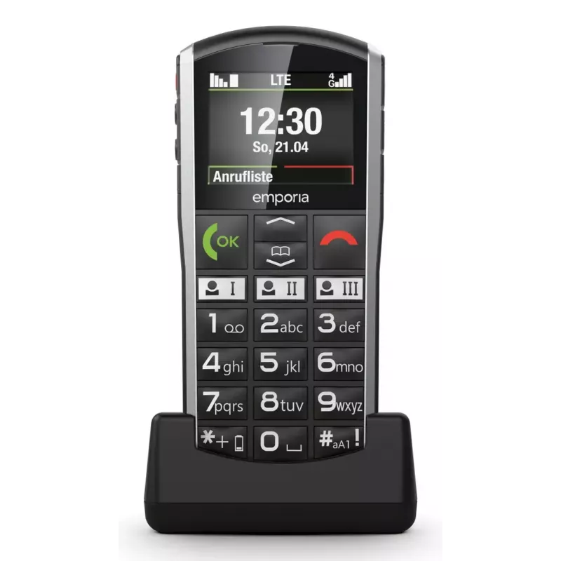 Smartphone Emporia SIMPLICITY-LTE 5,08 cm (2 Zoll) 1200 mAh Schwarz, Silber