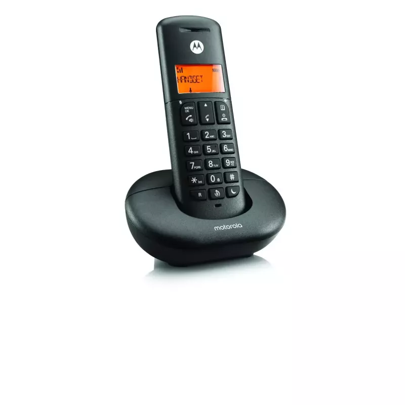 Schnurloses DECT-Telefon MOTOROLA E201 — kabelloses Mobilteil mit Freisprechfunktion, bis zu 50 Anmeldungen