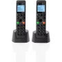 DECT-Telefon Motorola DOT202 Twin schnurloses Handgerät Anruferkennung Schwarz