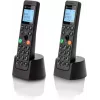 DECT-Telefon Motorola DOT202 Twin schnurloses Handgerät Anruferkennung Schwarz