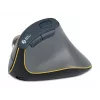 BakkerElkhuizen FastForward Maus, rechtshändig, vertikales Design, optisch, RF Wireless + Bluetooth + USB Typ-C, 500 DPI, grau