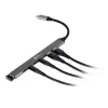 USB-C Hub 7-in-1 BakkerElkhuizen BNECHUB3A4C — 7 Anschlüsse (USB 3.2 Gen1 A, USB 3.2 Gen1 C, USB 2.0), Aluminiumgehäuse, grau/schwarz