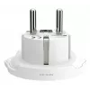 Reiseadapter SKROSS World to Europe — Universaleingang auf europäische Steckdose, weiß, 64×58×47 mm