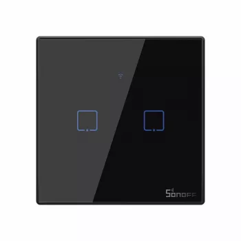 Touch-Lichtschalter Sonoff T3 EU TX WiFi RF 433 2-Kanal – wandmontierter smarter Schalter, EU-Touchpanel