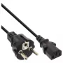InLine power Kabel, CEE 7/7 gerade / 3pin IEC C13 male, Schwarz, 5m