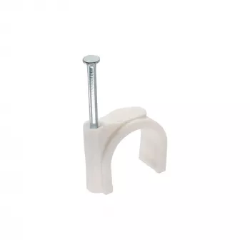 Runde Kabelklemme InLine 44021B 10 mm Weiß 100 Stück