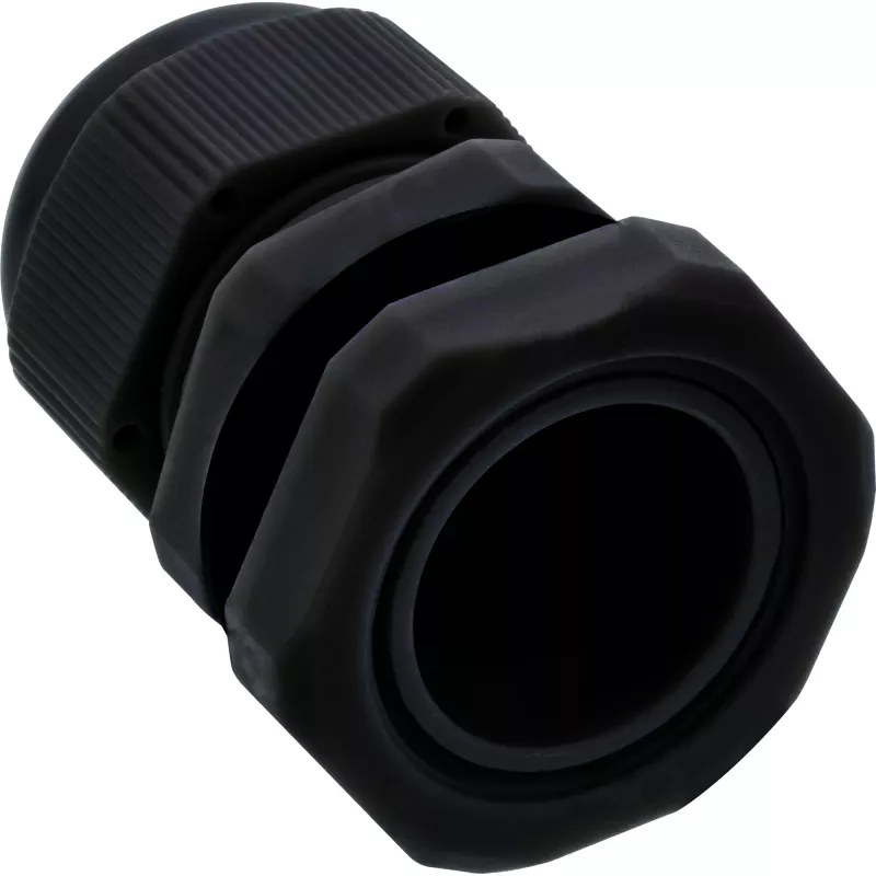 Kabelverschraubung InLine 44012B Nylon IP68 für Kabel Ø6–12 mm, schwarz, 10er-Pack