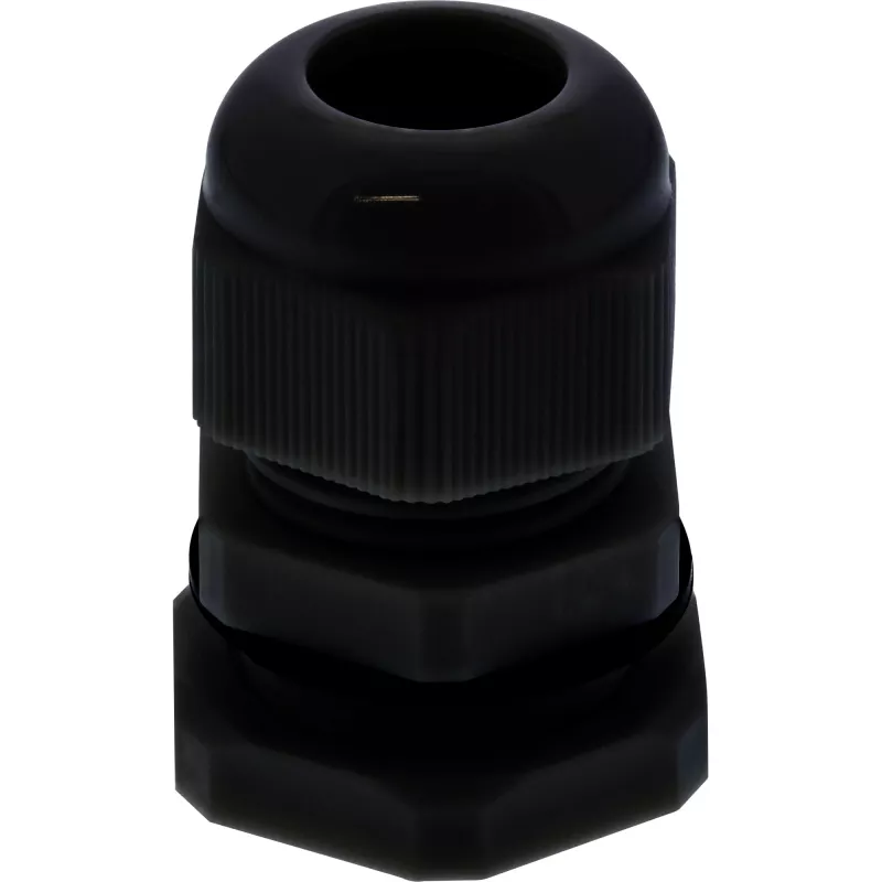 Kabelverschraubung InLine 44012B Nylon IP68 für Kabel Ø6–12 mm, schwarz, 10er-Pack