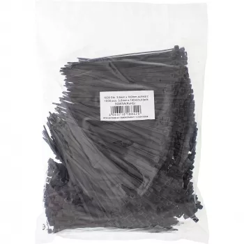 Kabelbinder InLine 140 mm Länge 3,6 mm Breite Nylon schwarz, Packung mit 1000 Stück