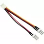 InLine Lüfteradapter 3pin Buchse / 2x 3pin Stecker ca. 0,10m