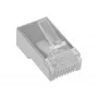Stecker 8P8C RJ45 männlich geschirmt für Rundkabel, InLine, 10er-Pack, silber