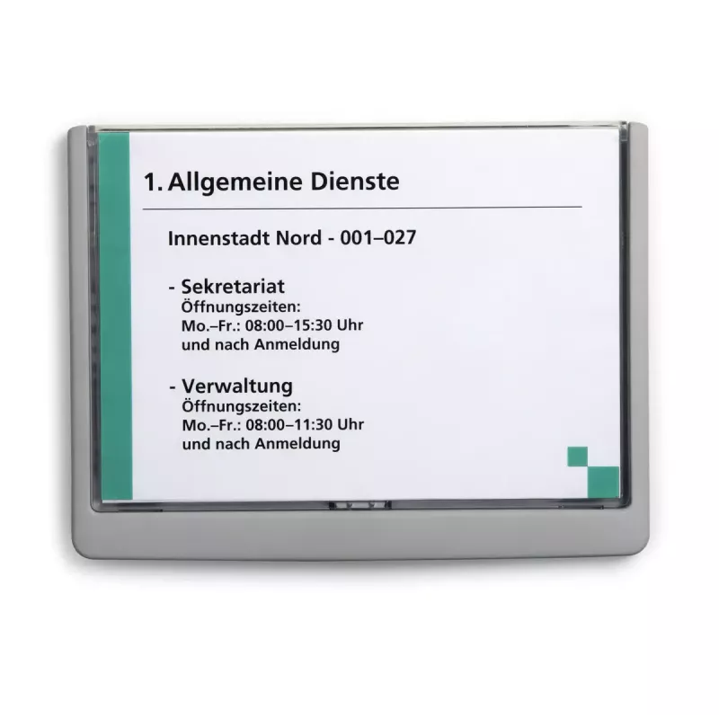 Schilderhalter Durable 486637 A5 Kunststoff Graphit
