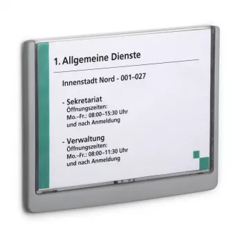 Schilderhalter Durable 486637 A5 Kunststoff Graphit