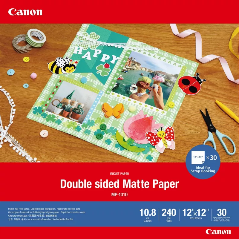 Canon MP-101D Doppelseitiges Mattpapier, 12“x12”, 30 Blatt