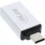 InLine USB 3.2 Gen.2 Adapter, USB-C Stecker zu USB-A Buchse, silber