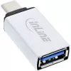 InLine USB 3.2 Gen.2 Adapter, USB-C Stecker zu USB-A Buchse, silber
