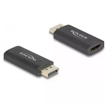 DELOCK Aktiver DisplayPort 1.4 auf HDMI Adapter 8K HDR Schwarz