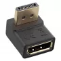 InLine DisplayPort Adapter, DisplayPort Stecker / Buchse, nach oben abgewinkelt