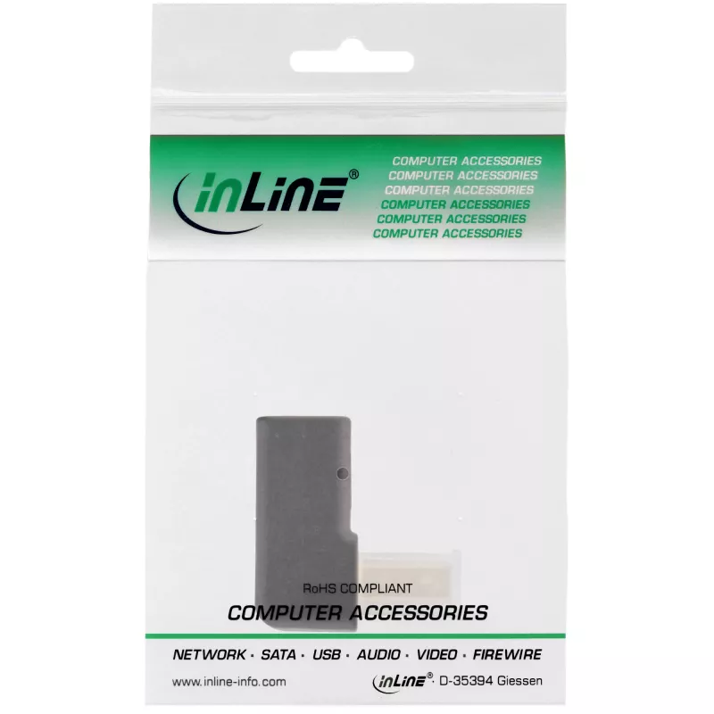 InLine DisplayPort Adapter, DisplayPort Stecker / Buchse, nach oben abgewinkelt