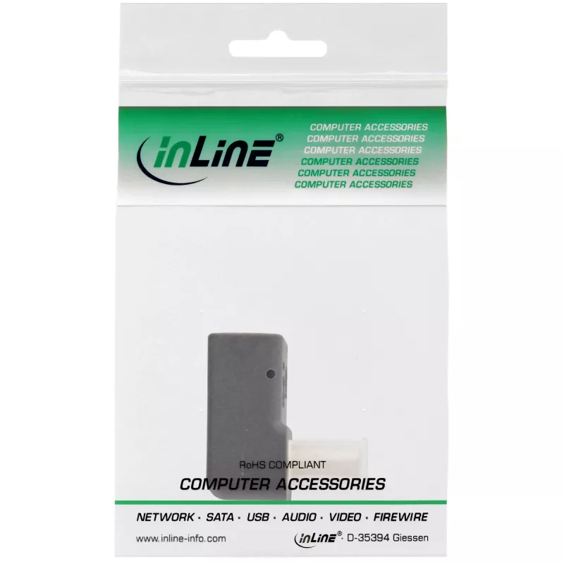 InLine DisplayPort-Adapter, DisplayPort Stecker / Buchse nach unten abgewinkelt