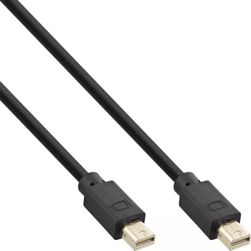 InLine Mini DisplayPort 1.4 Kabel M/M, schwarz/gold, 1m