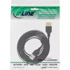 InLine USB 2.0 flach Kabel Typ A Stecker / Buchse vergoldet schwarz 3m