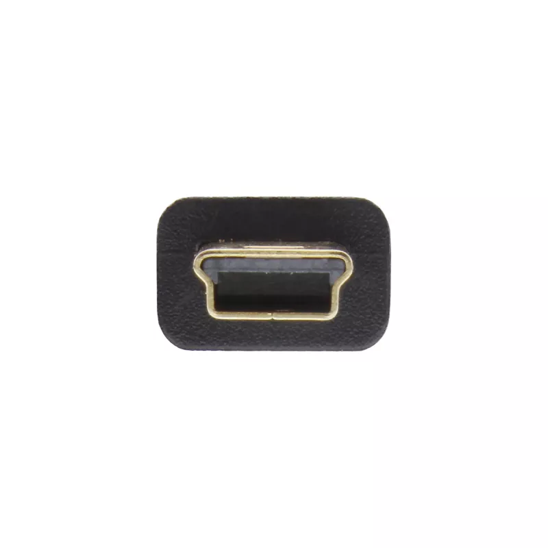InLine USB 2.0 Flachkabel USB Typ A Stecker / Mini-B Stecker 5-polig schwarz/gold 2m