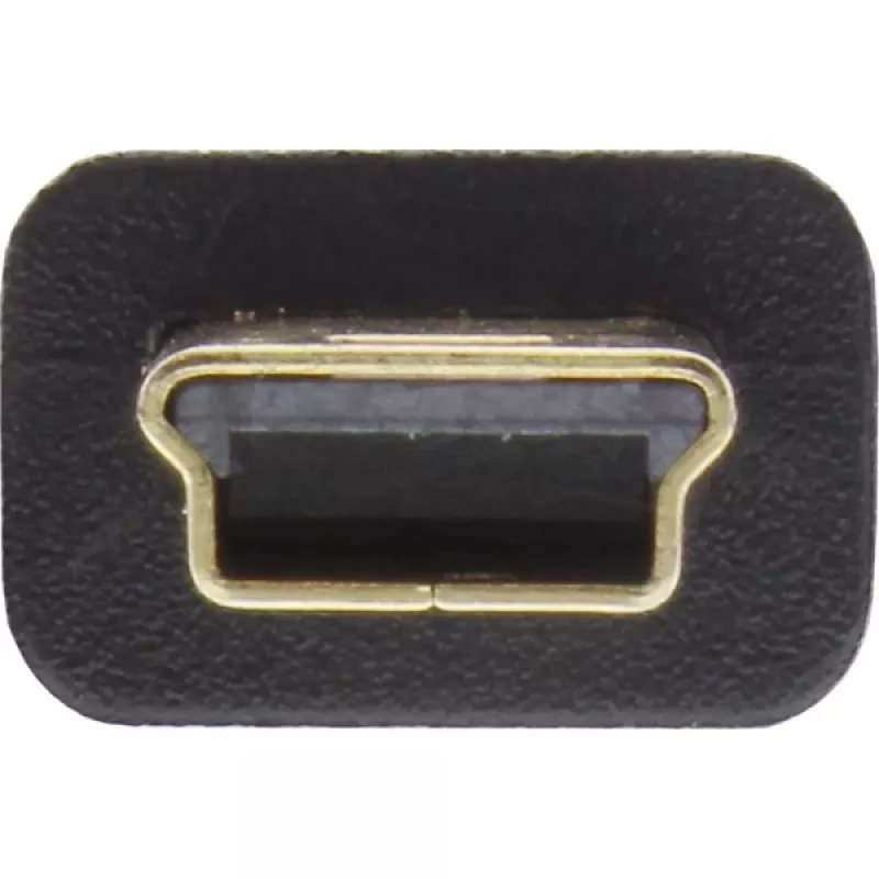 InLine USB 2.0 Flachkabel USB Typ A Stecker / Mini-B Stecker 5polig schwarz/gold 5m