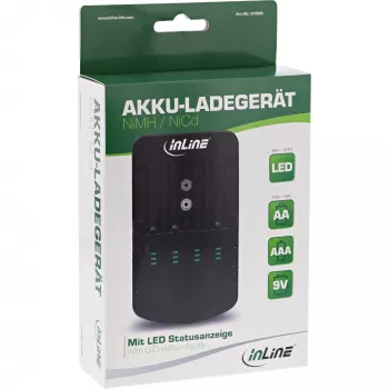 InLine Ladegerät NiMH/NiCd, AA AAA und 9V
