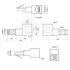InLine Patchkabel-Adapter Cat.6A, RJ45 Stecker / Buchse, 90° nach rechts abgewinkelt