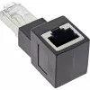 InLine Patchkabel-Adapter Cat.6A, RJ45 Stecker / Buchse, 90° nach oben abgewinkelt