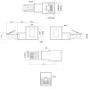 InLine Patchkabel-Adapter Cat.6A, RJ45 Stecker / Buchse, 90° nach oben abgewinkelt