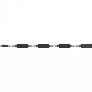 InLine USB3.2 Gen.1 aktives Repeater-Kabel Typ-A-Stecker / -Buchse, schwarz, 20 m