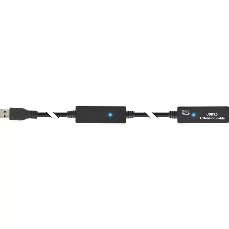 InLine USB3.2 Gen.1 aktives Repeater-Kabel Typ A Stecker / Buchse, schwarz, 15m