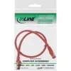 InLine Patchkabel S/FTP PiMF Cat.6 250MHz Kupfer halogenfrei rot 0,5m