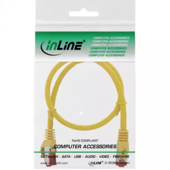 InLine Patchkabel S/FTP PiMF Kat.6 250MHz Kupfer halogenfrei gelb 0,25m