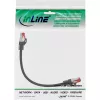 InLine Patchkabel S/FTP PiMF Kat.6 250MHz Kupfer halogenfrei schwarz 0,3m