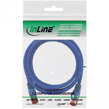 InLine Patchkabel S/FTP PiMF Cat.6 250MHz Kupfer halogenfrei blau 1,5m