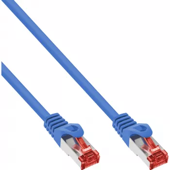 InLine Patchkabel S/FTP PiMF Cat.6 250MHz Kupfer halogenfrei blau 3m