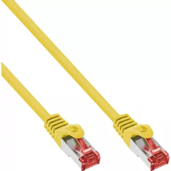 InLine Patchkabel S/FTP PiMF Cat.6 250MHz Kupfer halogenfrei gelb 10m