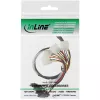 InLine SAS-Kabel, Mini SAS SFF-8087/4x SAS SFF-8482+Strom, SAS HDD zu Steuerung 0,75m