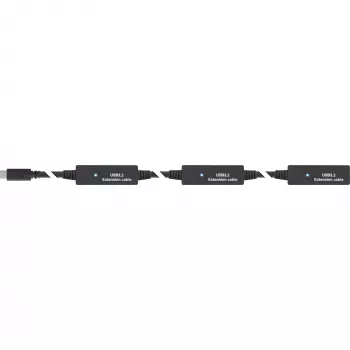 InLine USB 3.2 Gen.1 aktives Verlängerungskabel, USB-C Stecker auf USB-C Buchse, 10 m
