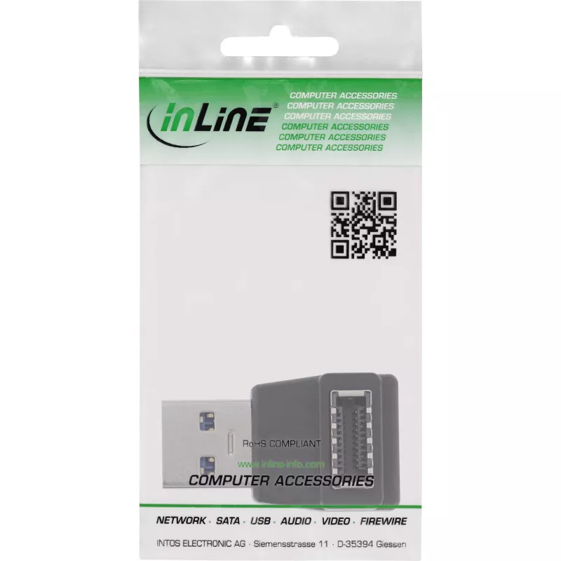 InLine USB 3.2 Adapter, USB-A Stecker auf interne USB-E Frontpanel-Buchse