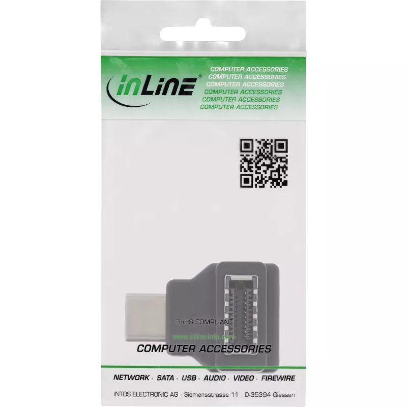 InLine USB 3.2 Adapter, USB-C-Stecker auf interne USB-E-Frontpanel-Buchse