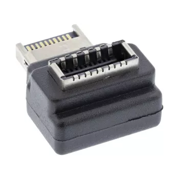 InLine USB 3.2 Adapter intern, Frontpanel USB-E Stecker auf USB-E Buchse 90°